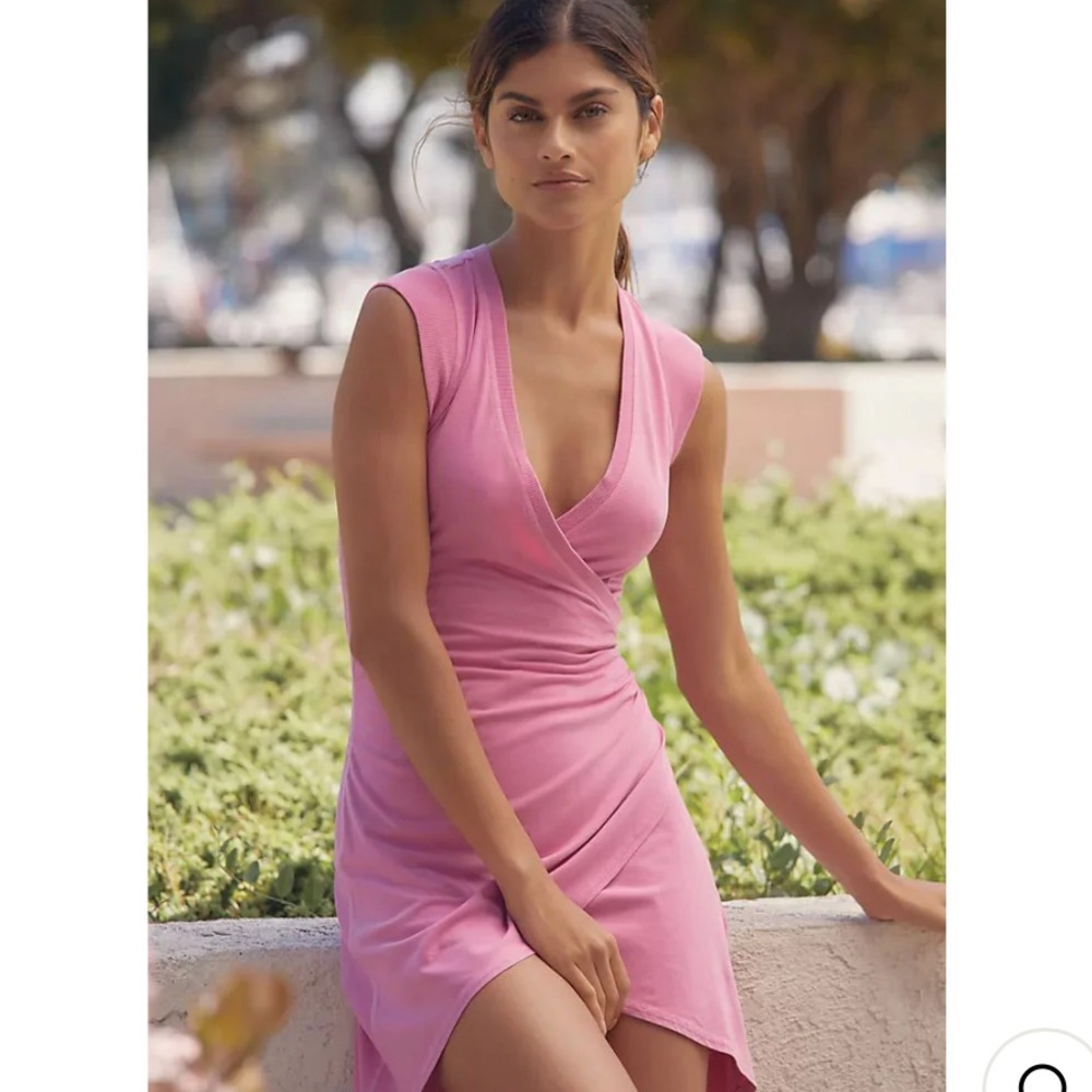 Daily Practice by Anthropologie Montauk V-Neck Mini Dress Size Large